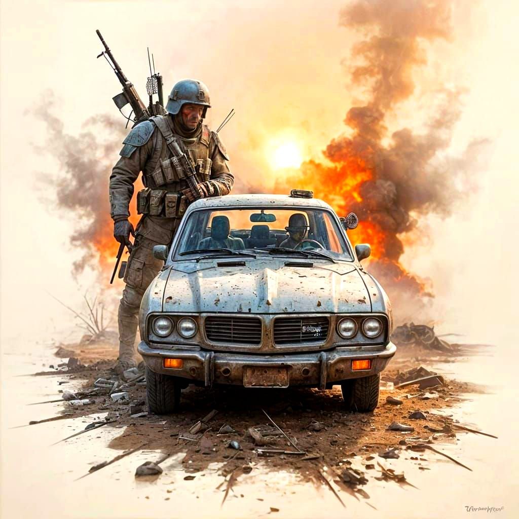 Spectral Soldiers Clash on a Desolate Battlefield in Hyper-R...