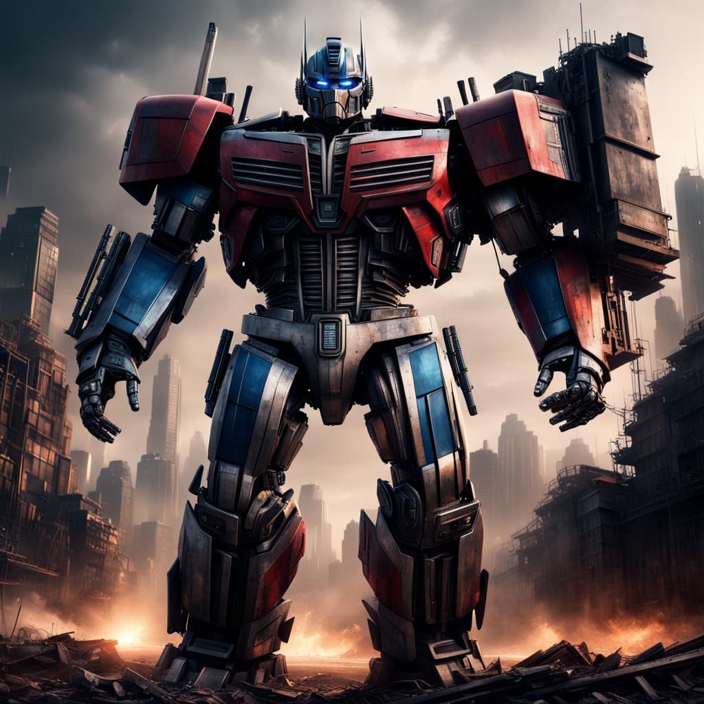 Optimus Prime as Terminator: Epic Digital Art