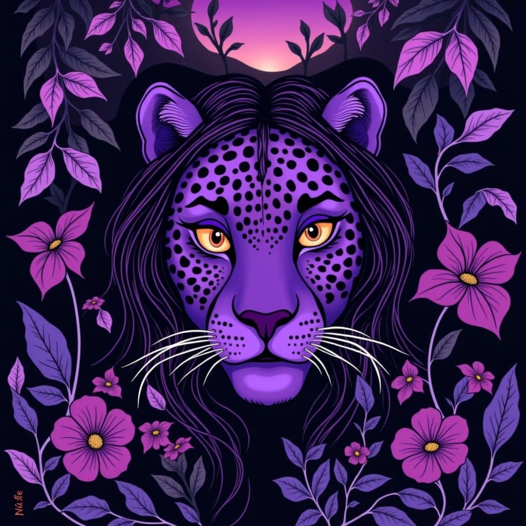 Ethereal Princess Reigns in a Lavender Jungle