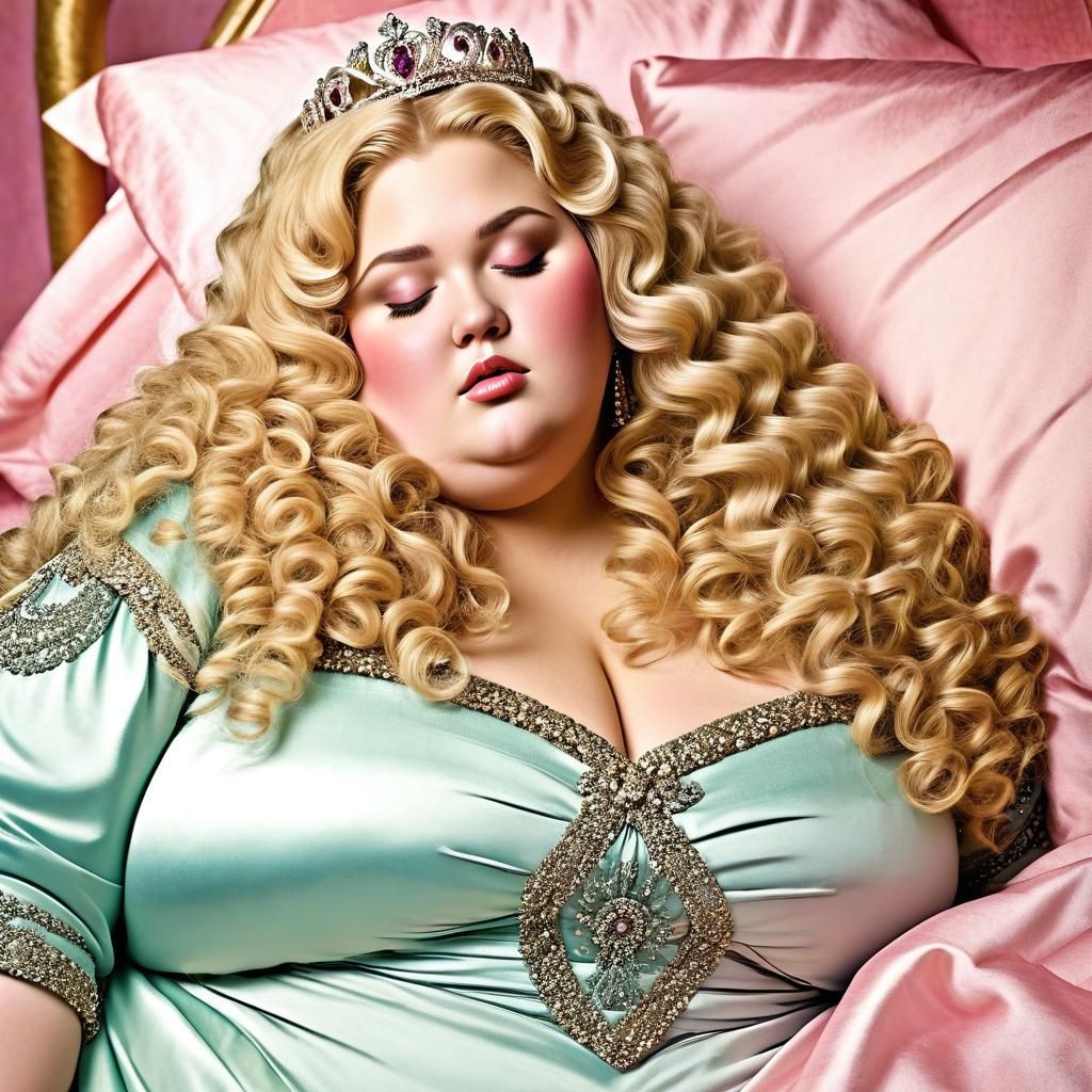 Curvy Sleeping Beauty with Elaborate Details