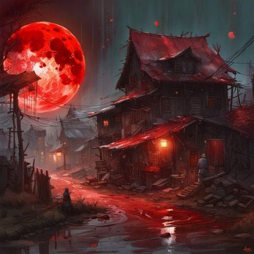 Eerie Beauty of a Blood Moon