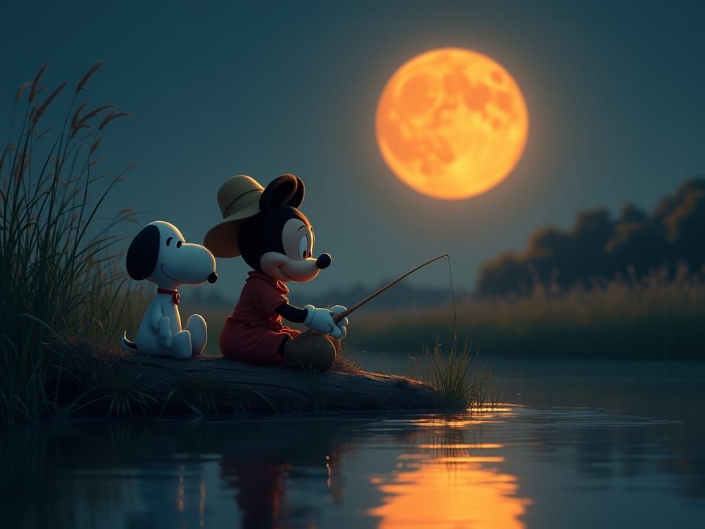 Snoopy and Mickey