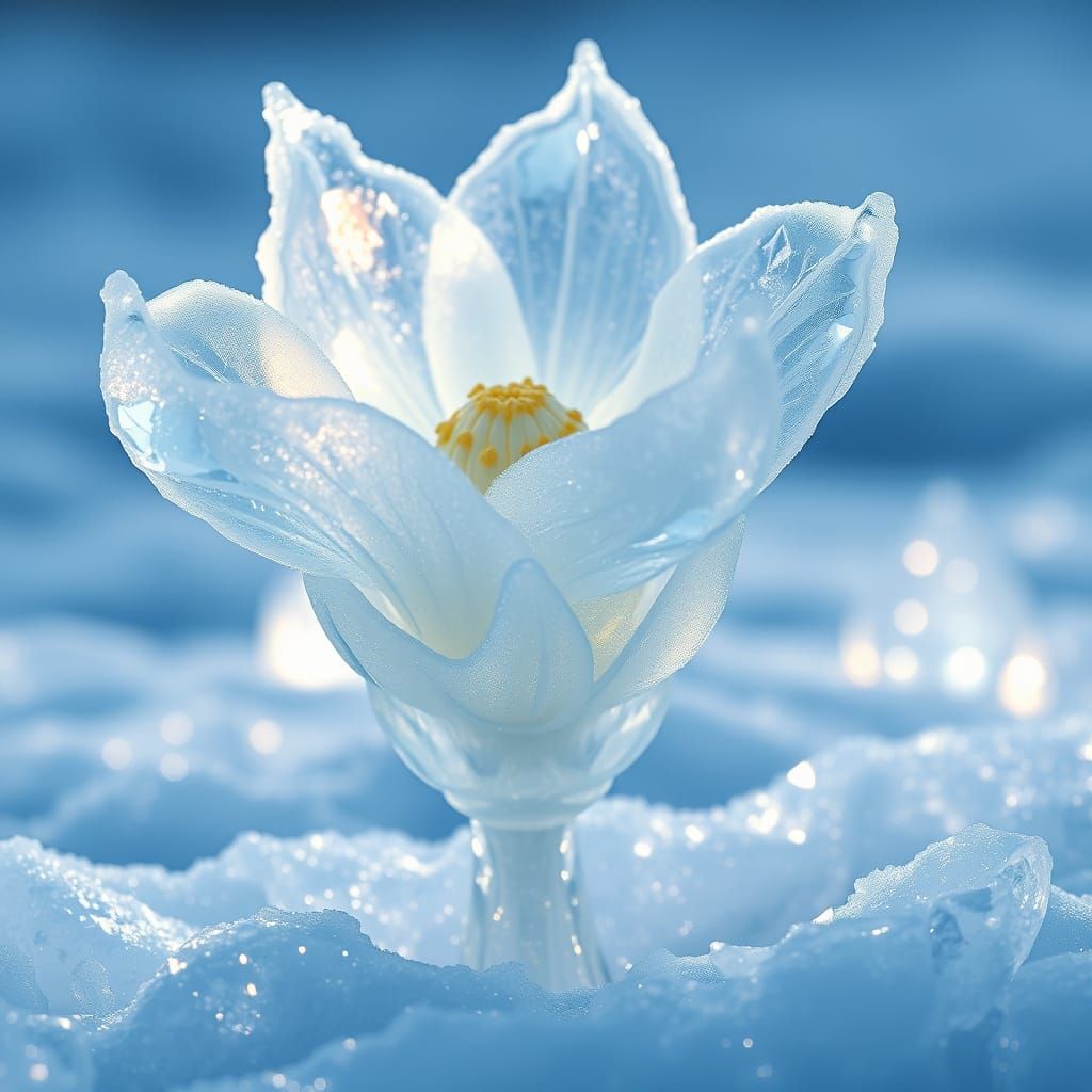 Ethereal Ice Flower in Crystal Garden