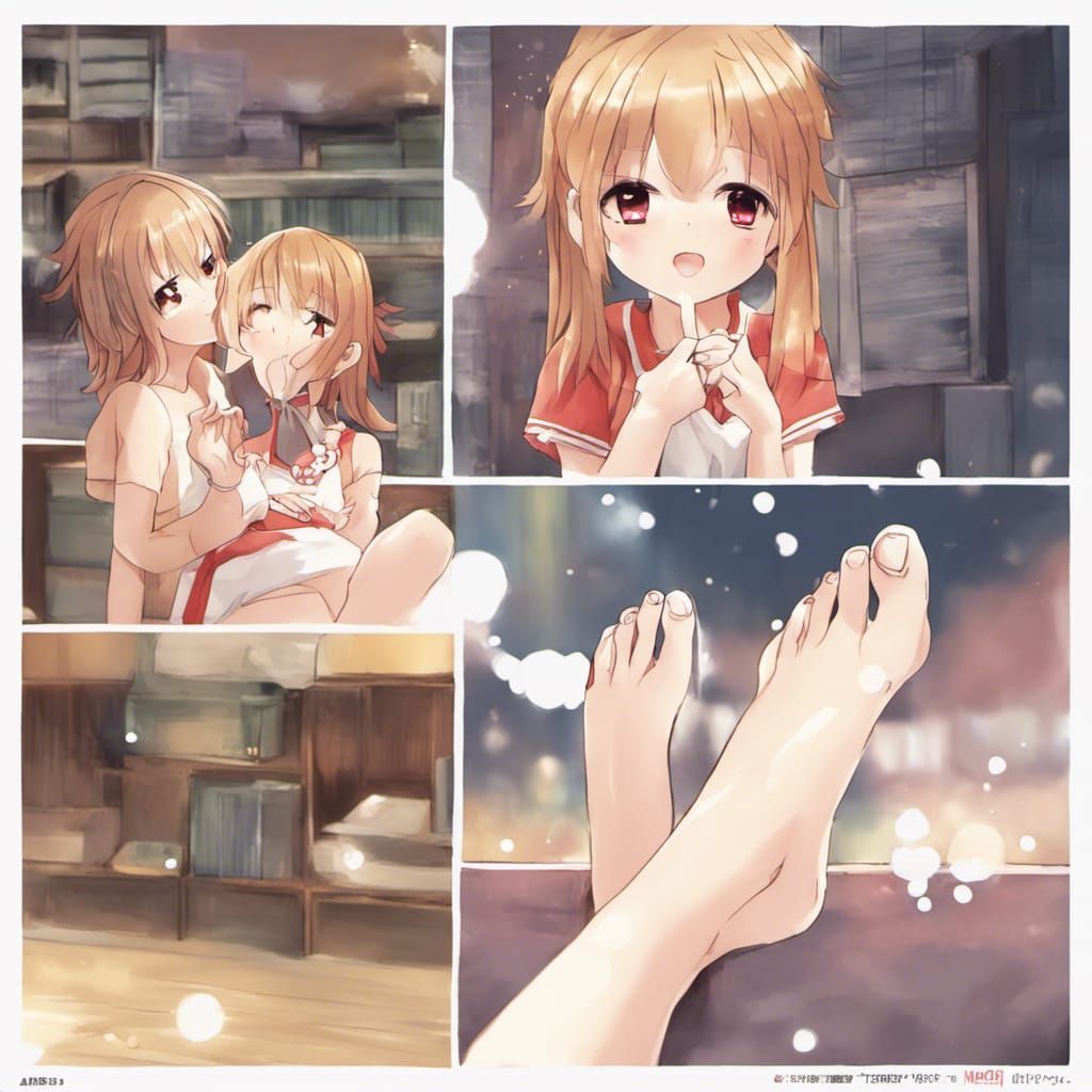 Anime Style Toes Illustration