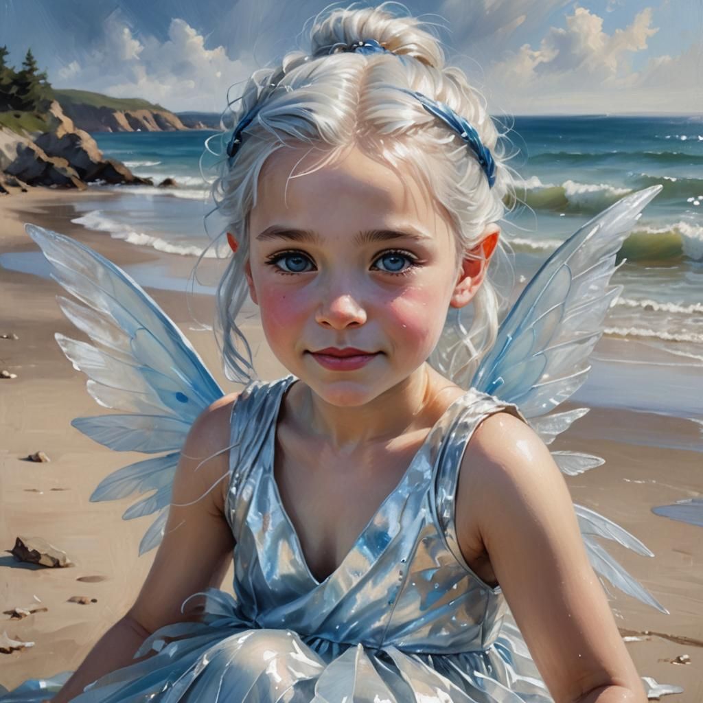 Whimsical Fairy Child Portrait in Romantic Realism