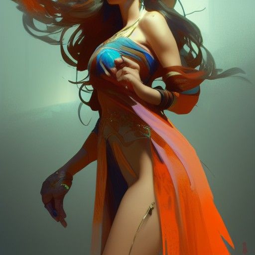 Sensual Savage Girl Concept Art in 8K