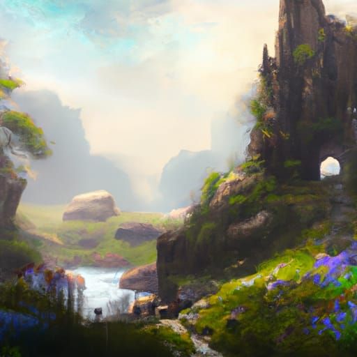 Epic Spring Landscape: Digital Matte Painting