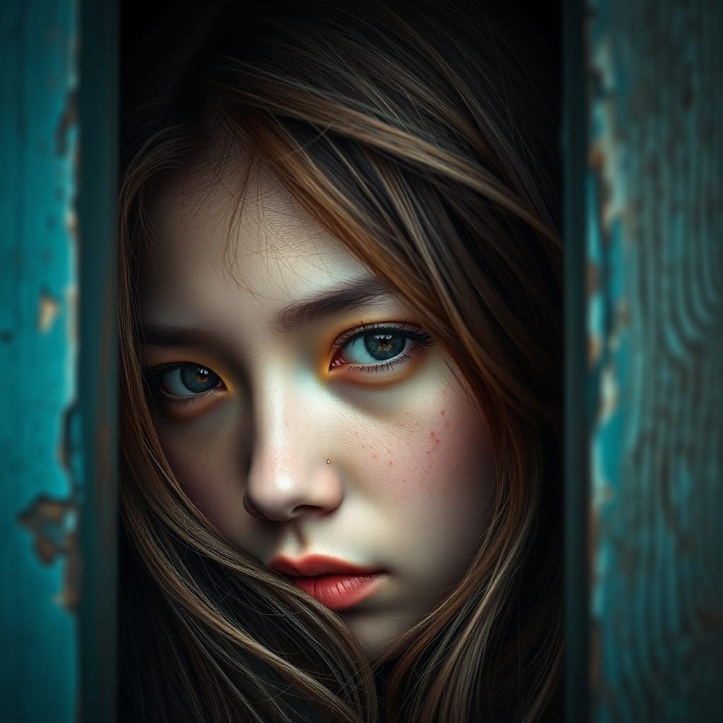 ISO 100 A striking and intimate portrait of a person partial...