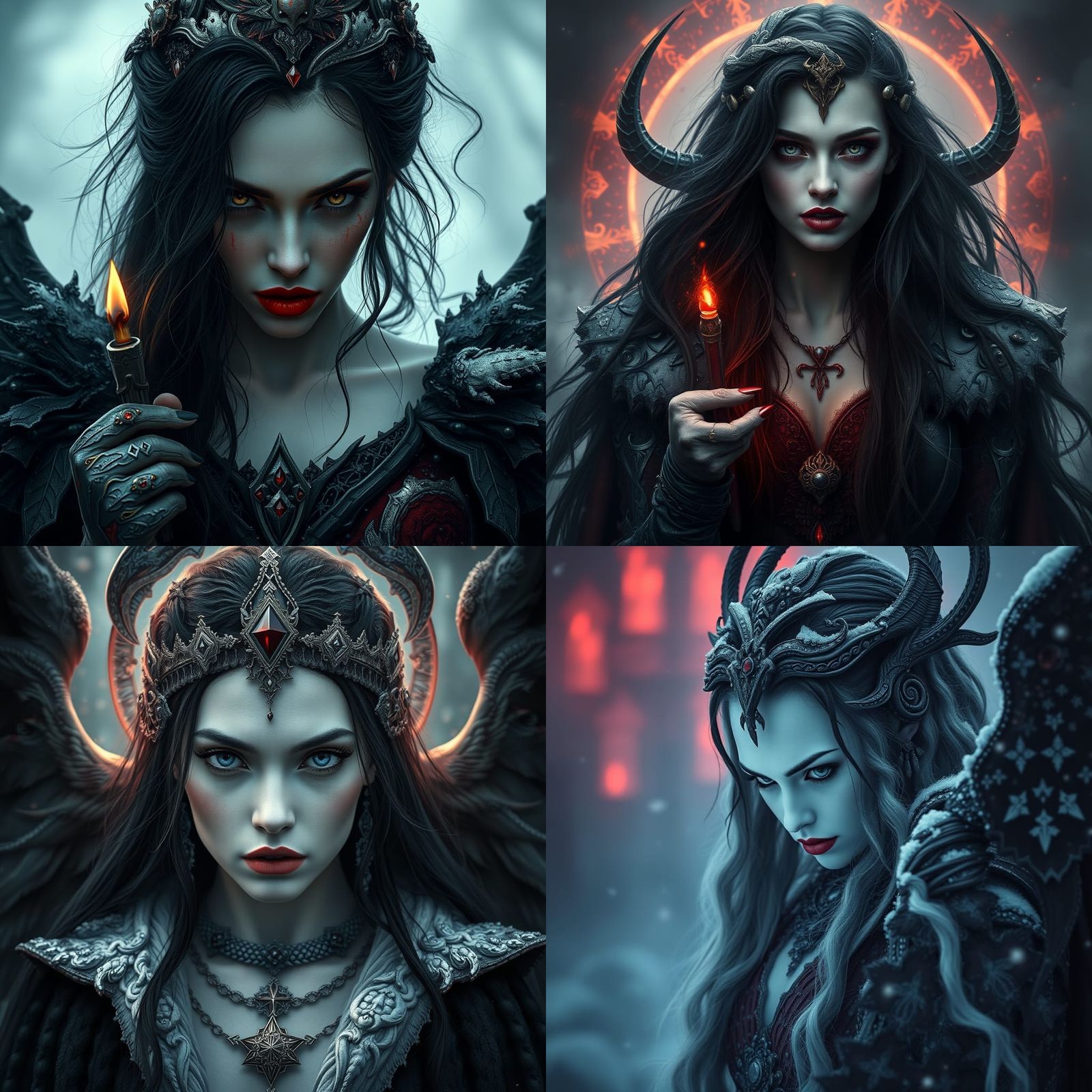 Slavic Goddess of Winter and Rebirth in Regal Attire