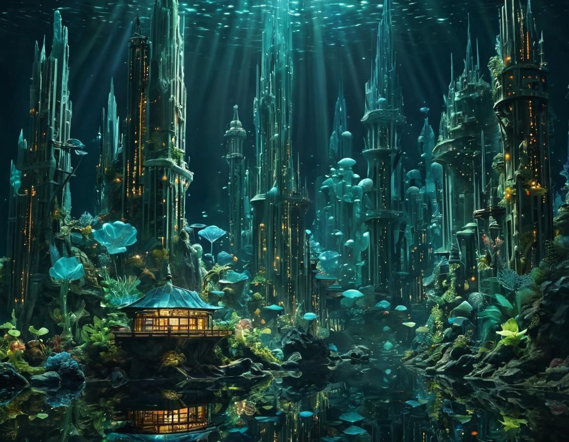 Underwater Crystal City: A Glittering Marvel