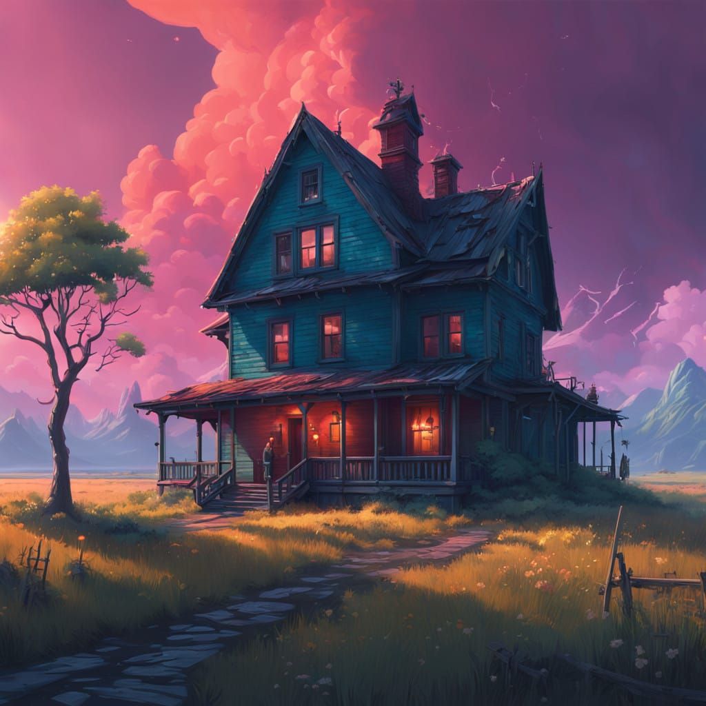 Fantastical Dreamscapes in Cyberpunk Style