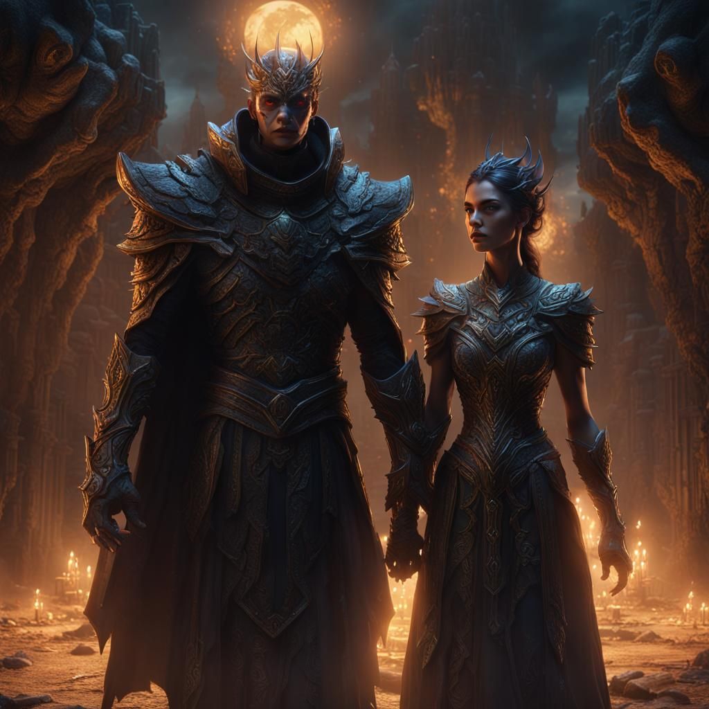 Darkness and Light: A Fantasy Concept Art Piece