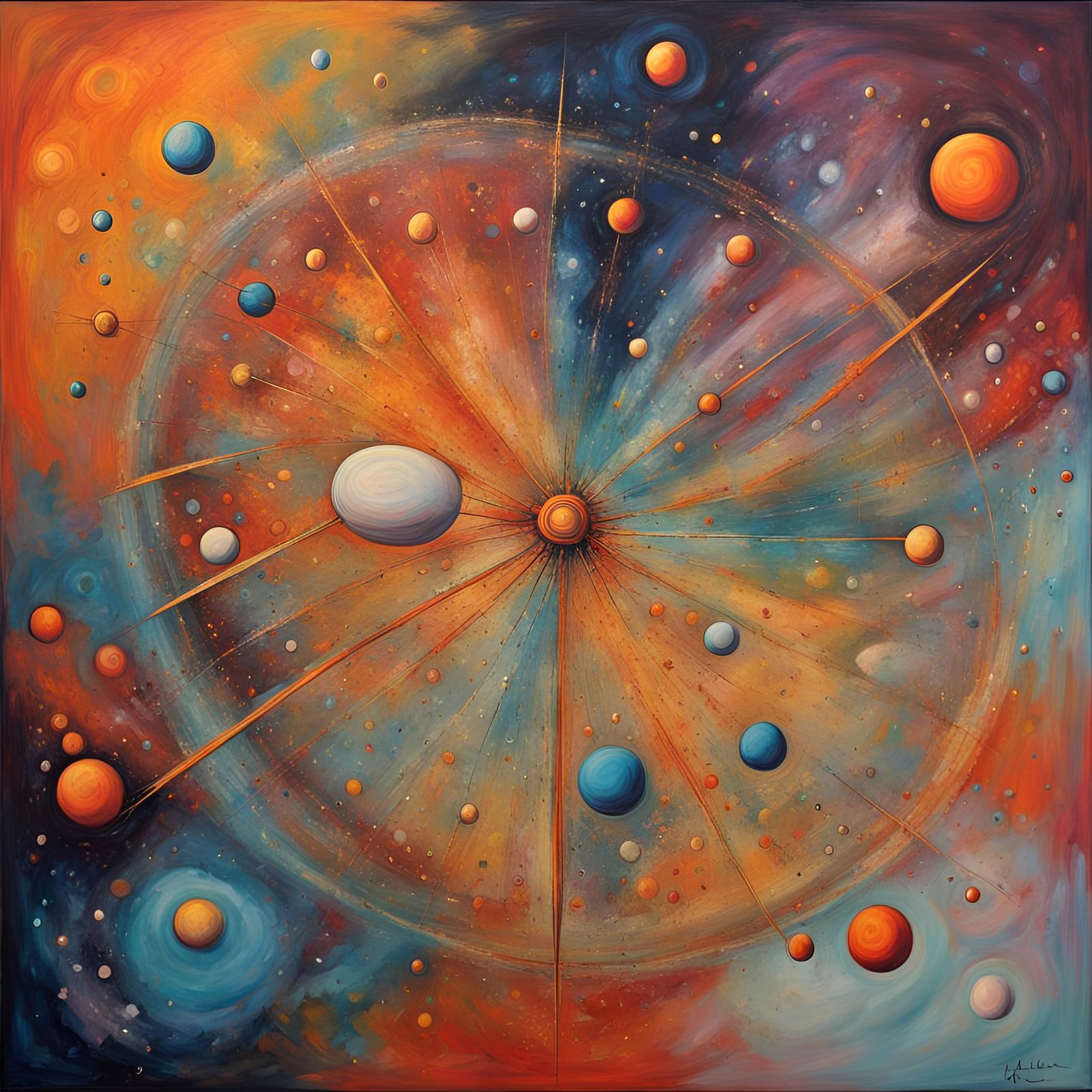 Abstract Cosmic Love Object in Dreamlike Style