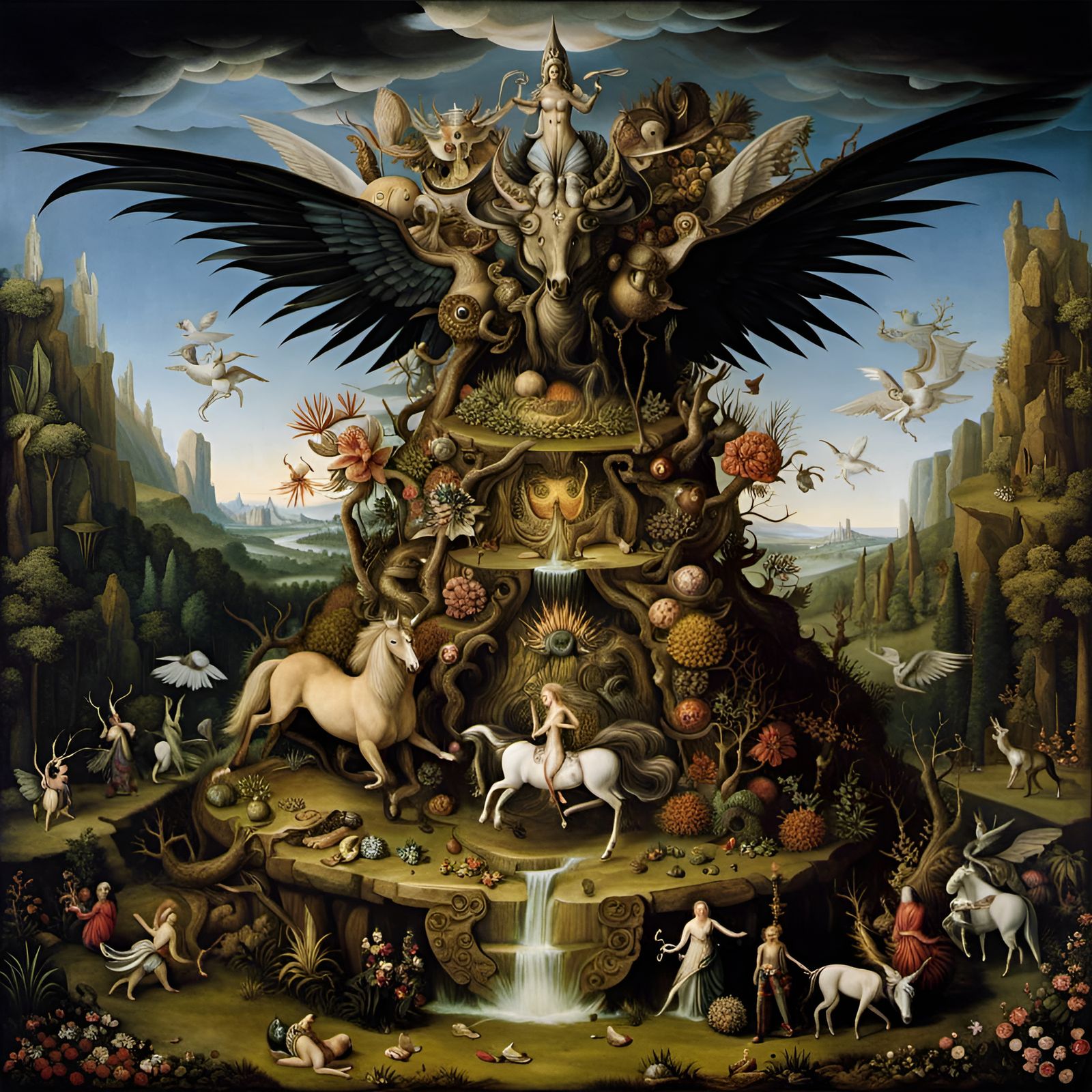 Winged Centaur in Wonderland: A Hyperrealistic Fantasy