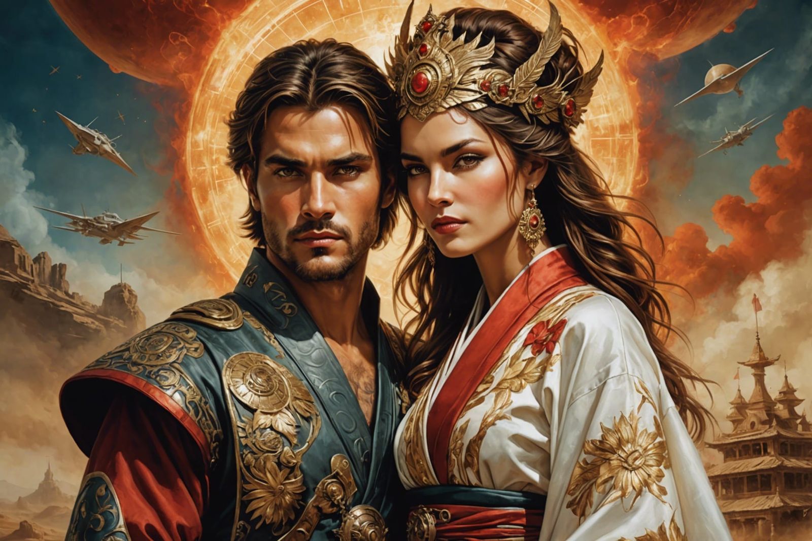 Mars and Rhea Silvia in Dreamy Fantasy Style