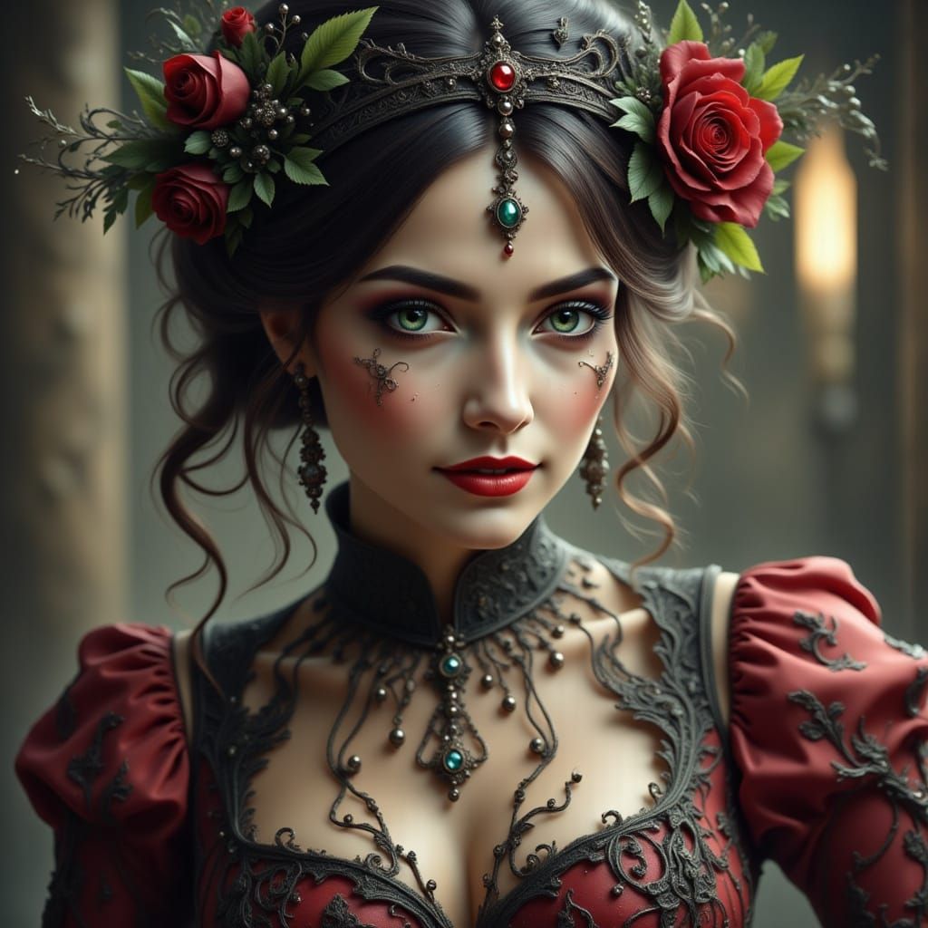 "Is that a smile, are you enjoying yourself?" <lora:Pleasant enjoyment:1.0> <lora:Victorian Gothic:1.0>