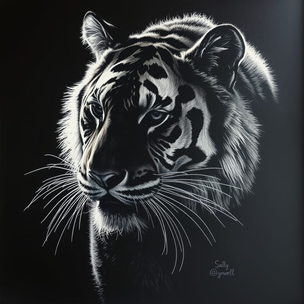 Tiger in Ethereal Glow
