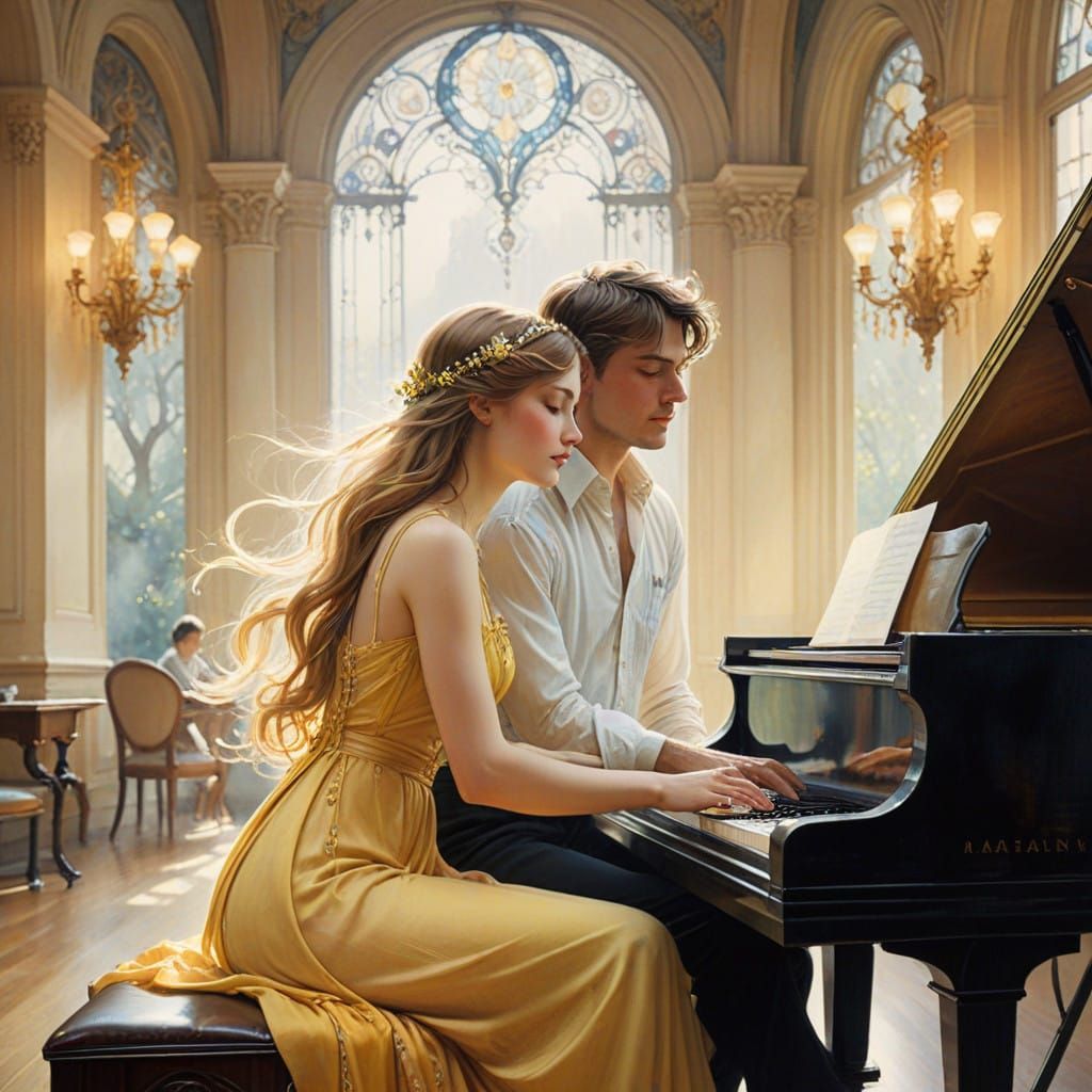 Dreamy Watercolor Piano Duet