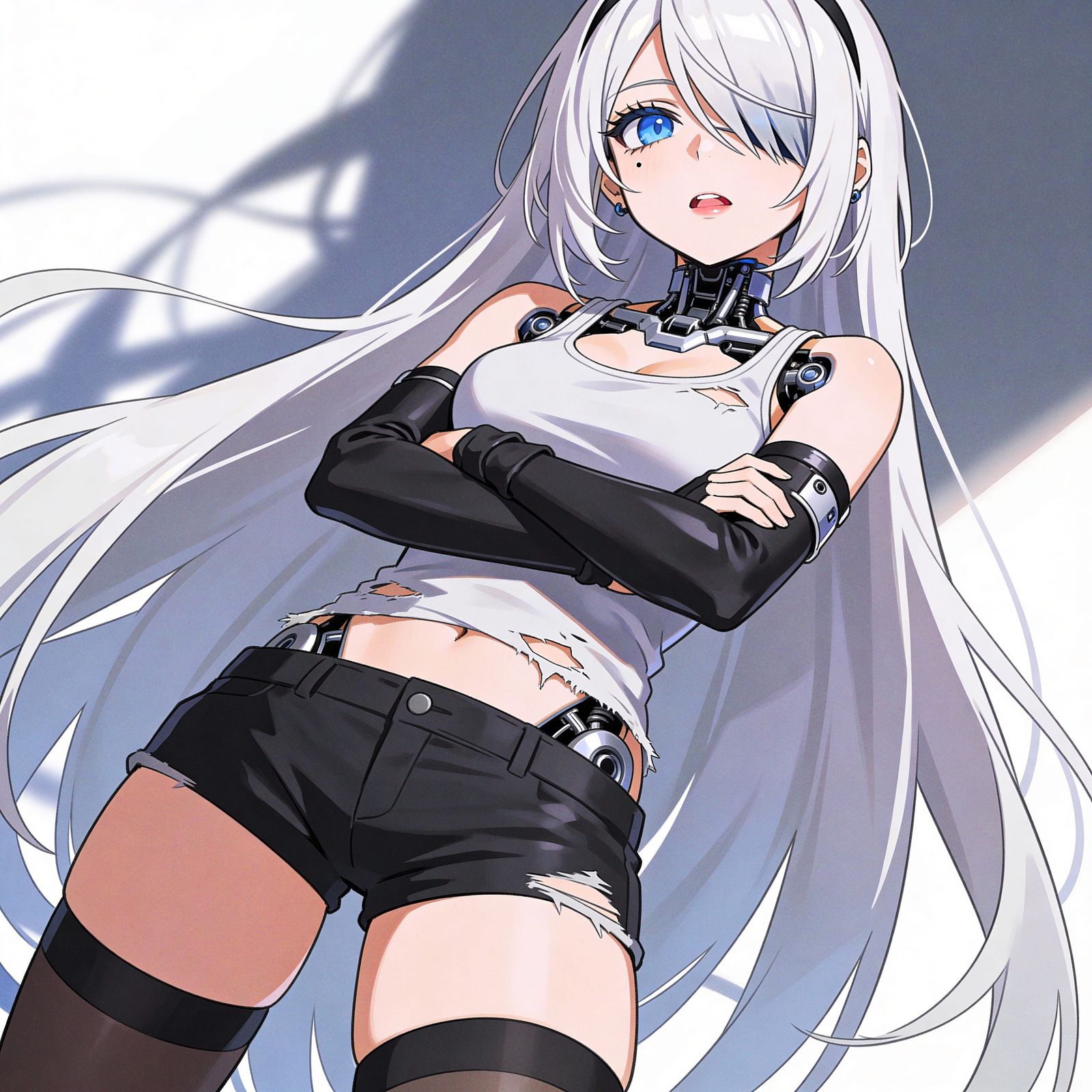 Android Girl in Dynamic Pose