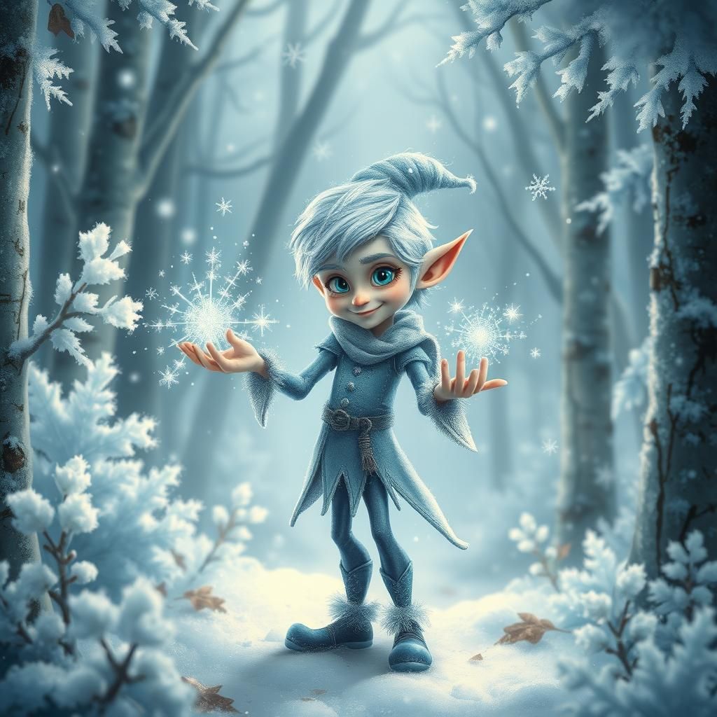 Jack Frost Casting a Winter Spell