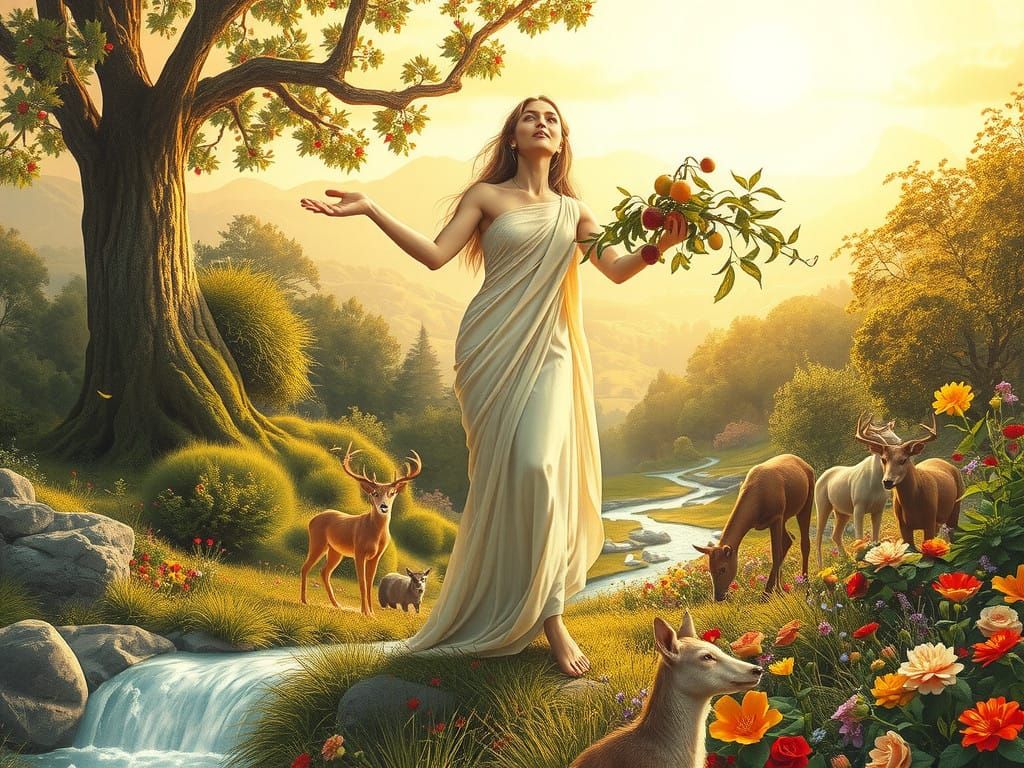 Ethereal Goddess of Paradise at Dawn