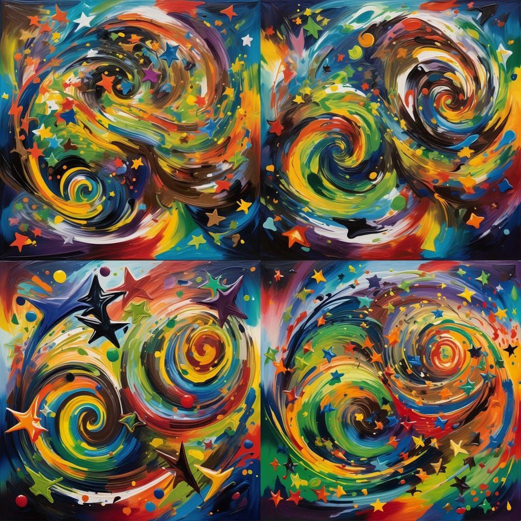 Vast Helical Vortex Maelstroms of Paint and Plasma with Poin...