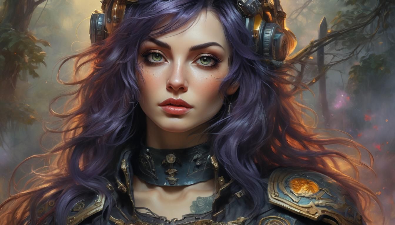 Elvira: Ethereal Warhammer 40k Soldier Portrait