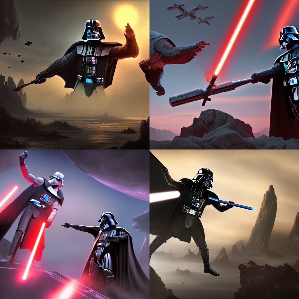 Epic Darth Vader vs Luke Skywalker Battle