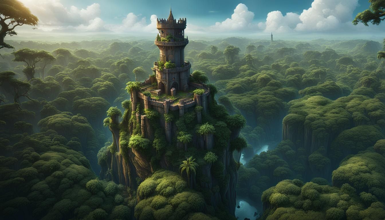 Wizard's Tower in Jungle: Fantasy Concept Art