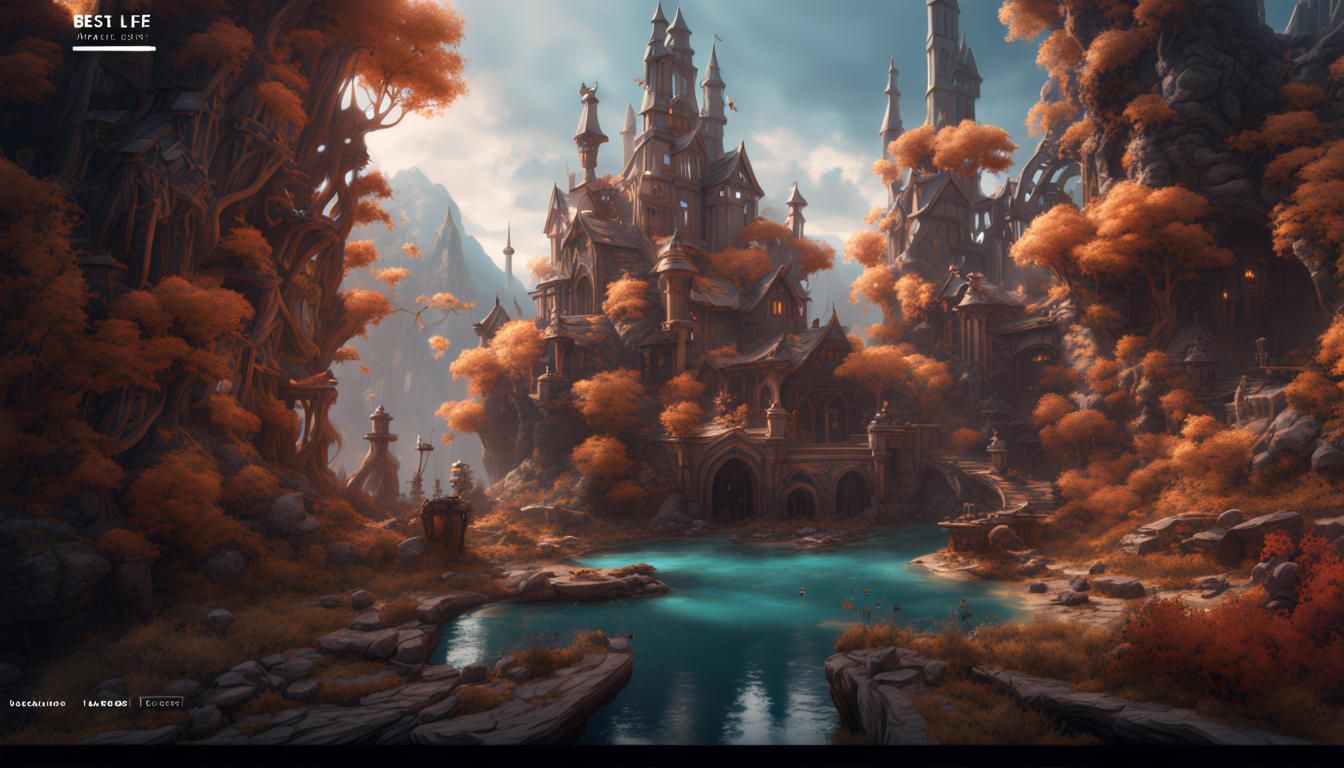 Fantastical Best Life Matte Painting in Deep Color