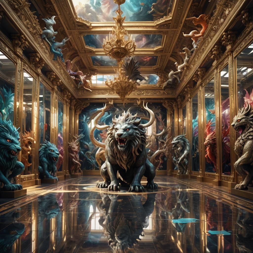 Mythical Beasts in Infinite Mirror Hall