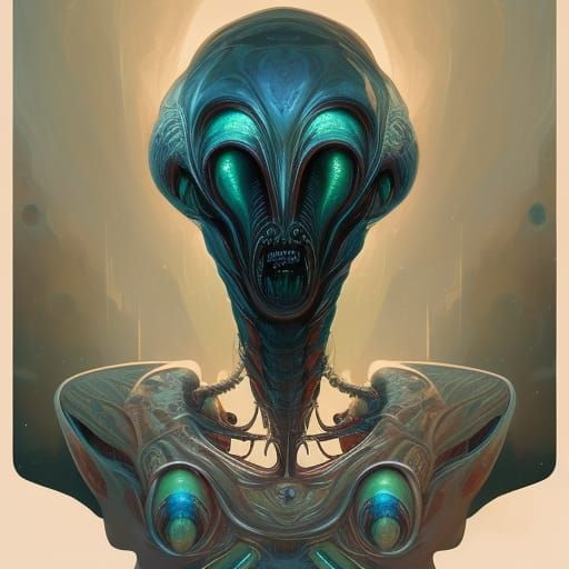 Eldritch Horror Alien Portrait in Unreal Engine 5