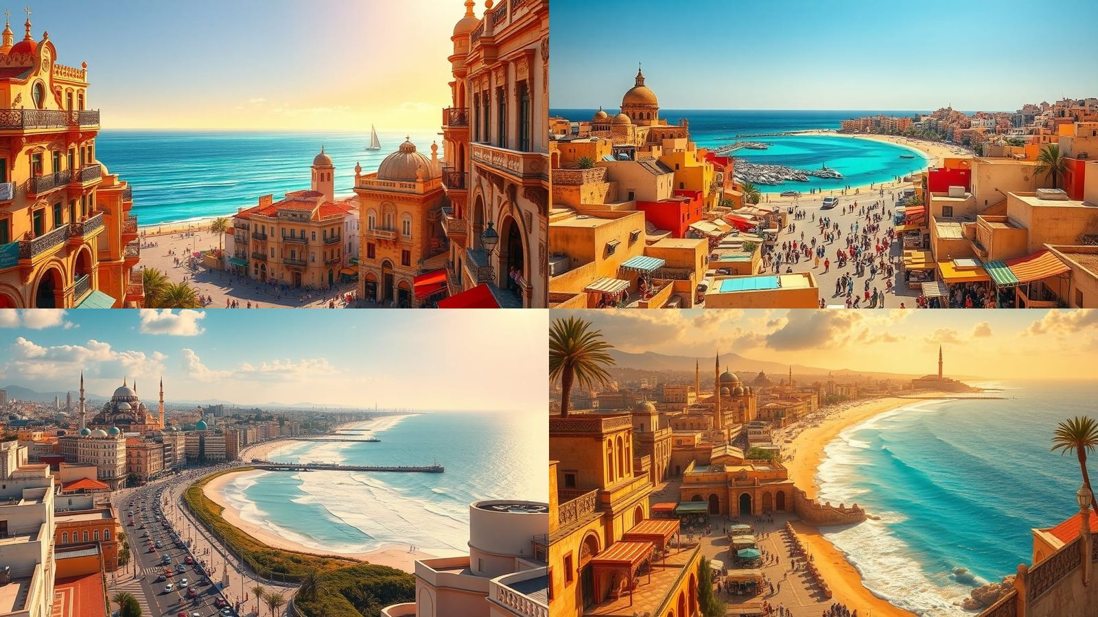 Vibrant Tunisian Cityscape and Beach View