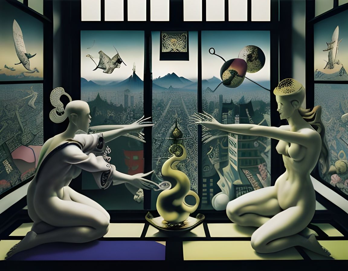 Surreal Tokyo Window Inspired by Masters of Art