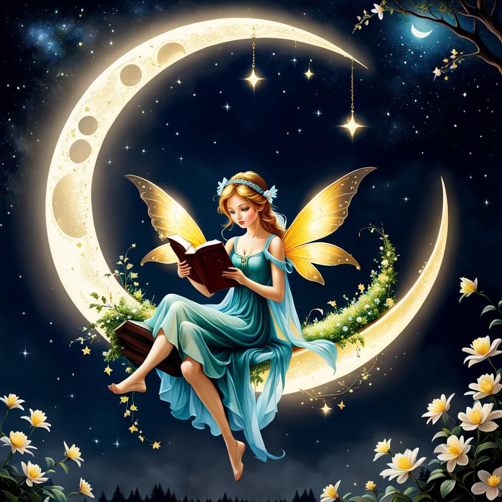 Fairy Reading on the Moon: A Sparkling Masterpiece