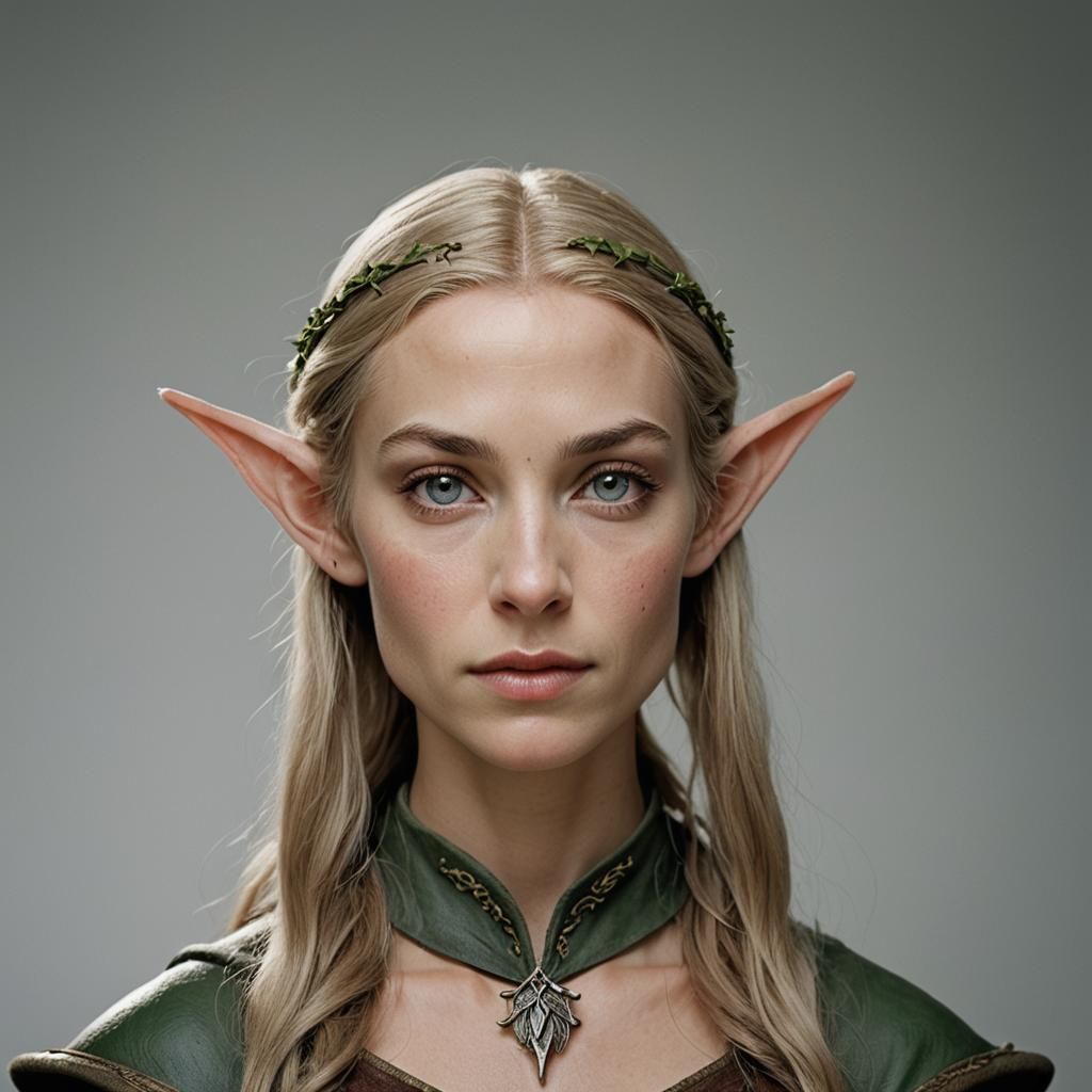 Elegant Middle-earth Elf Portrait, Professional Photography