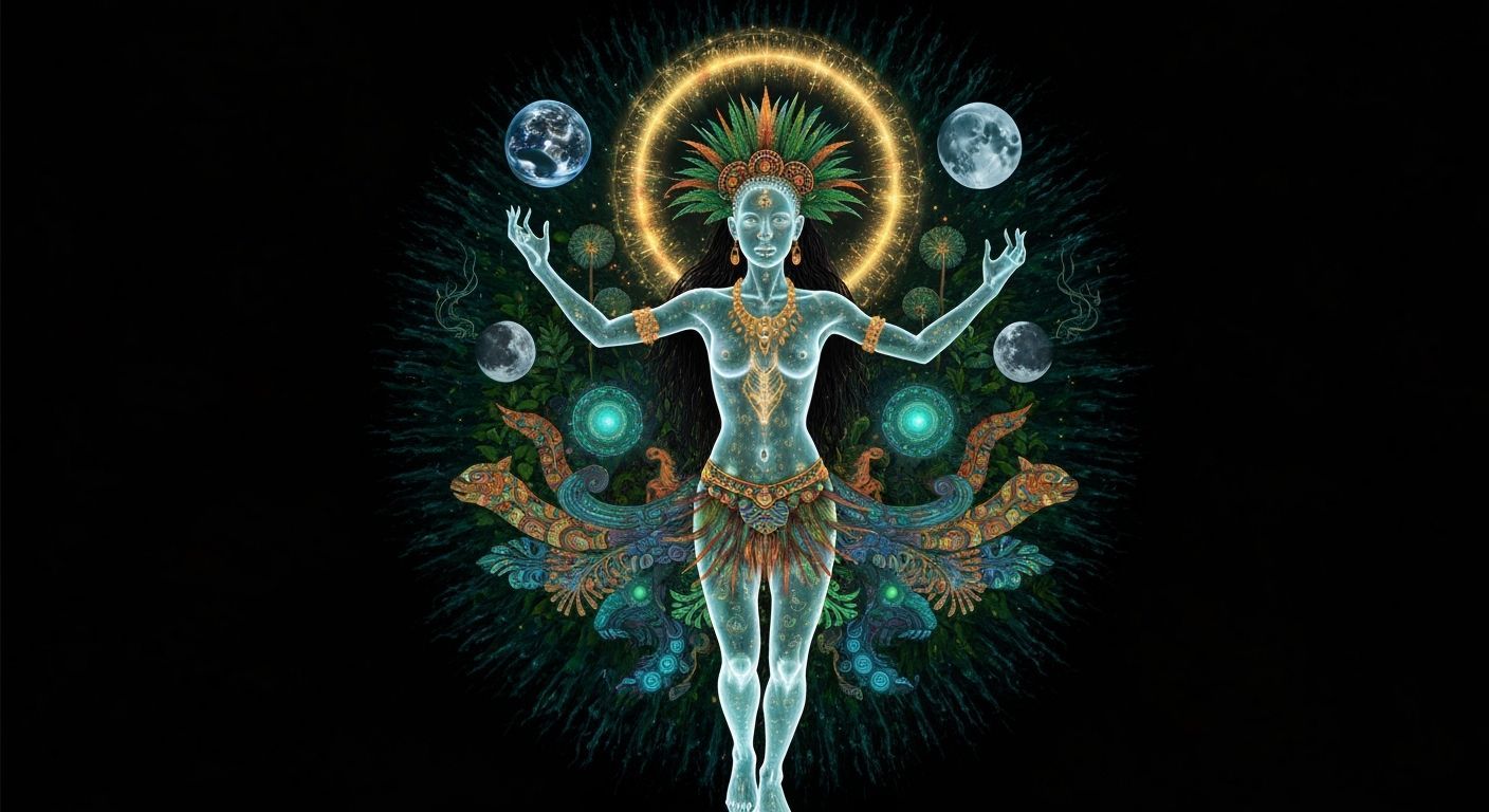 Intertwined Earth and Moon Mindscape