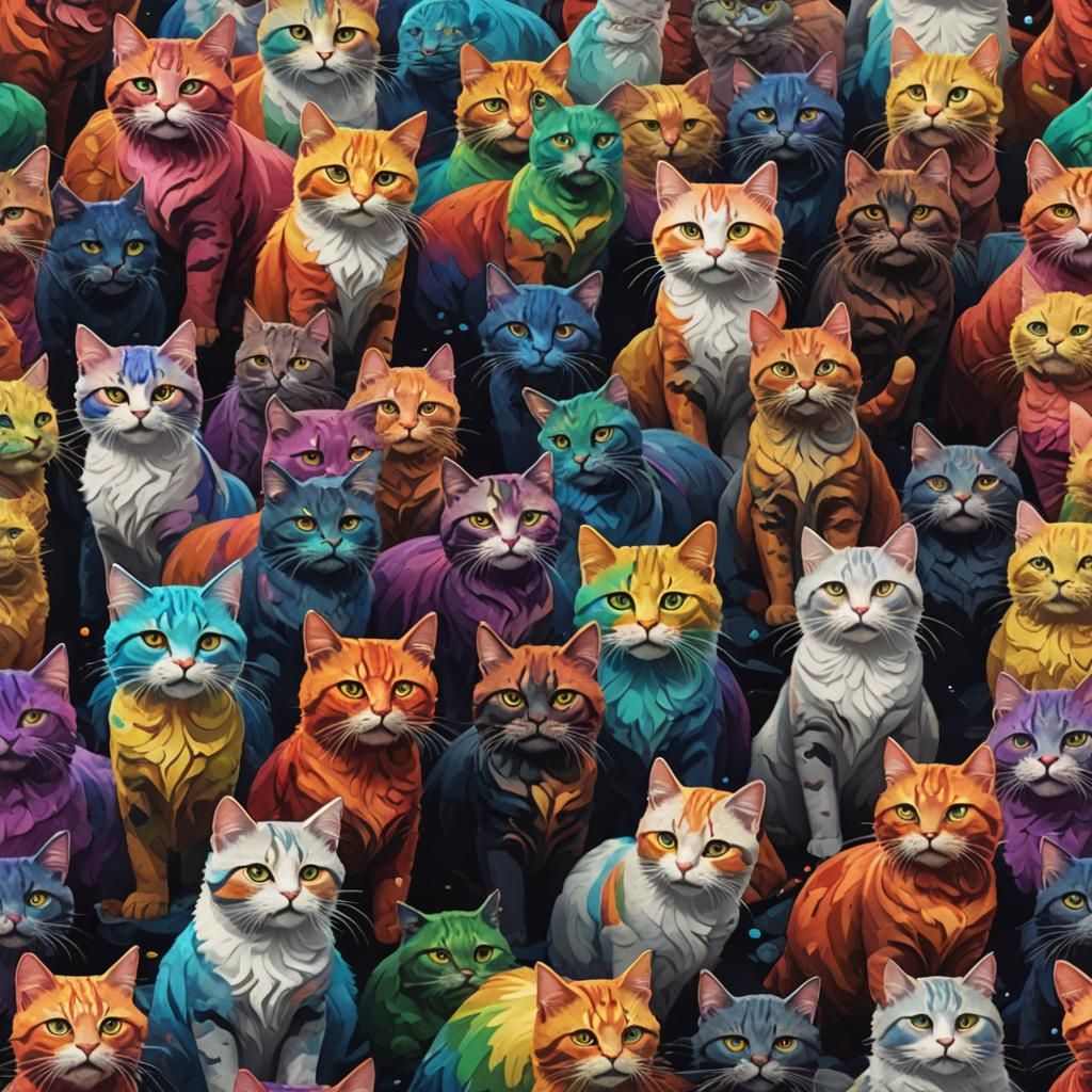 Rainbow Cats: Detailed Matte Painting in Unreal Engine