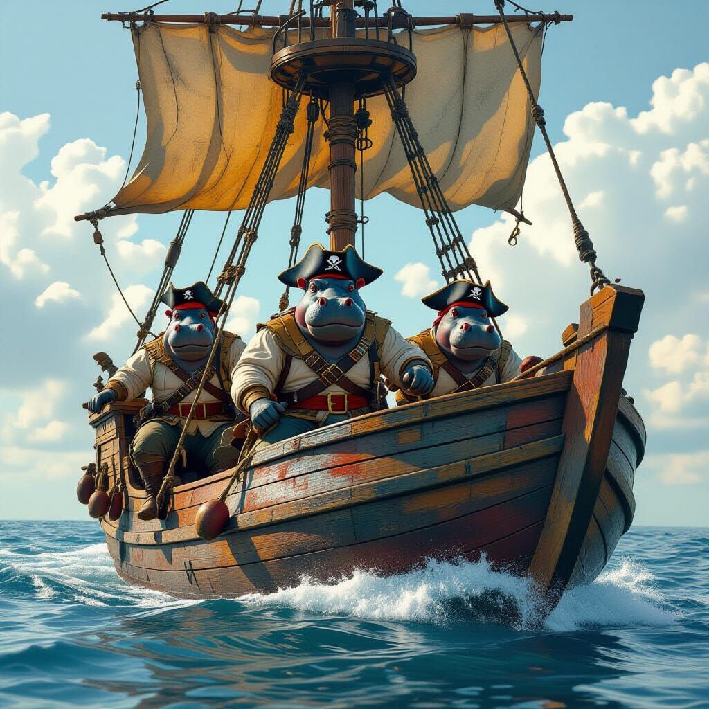 Hippo Pirates Sail Astral Sea in Search of Plunder