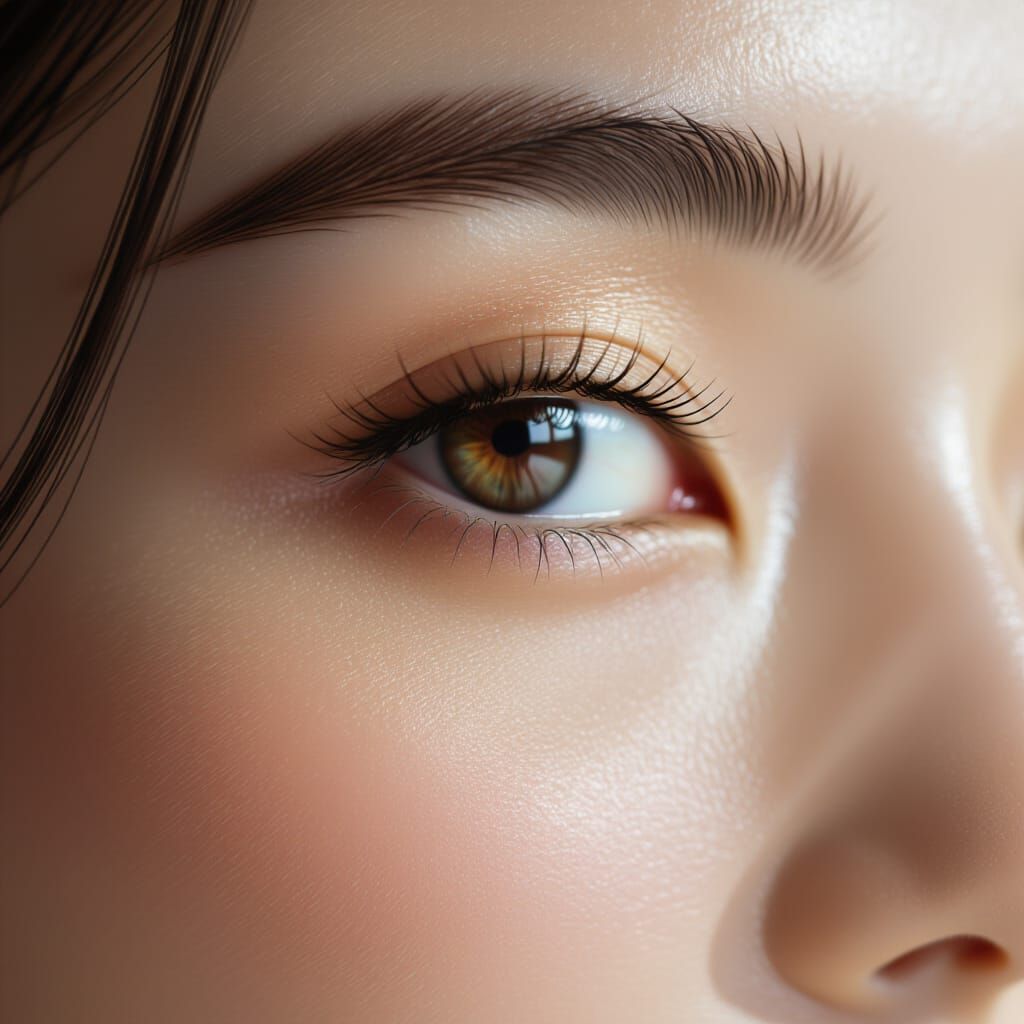 Extreme Close-Up of Young Asian Woman's Eye