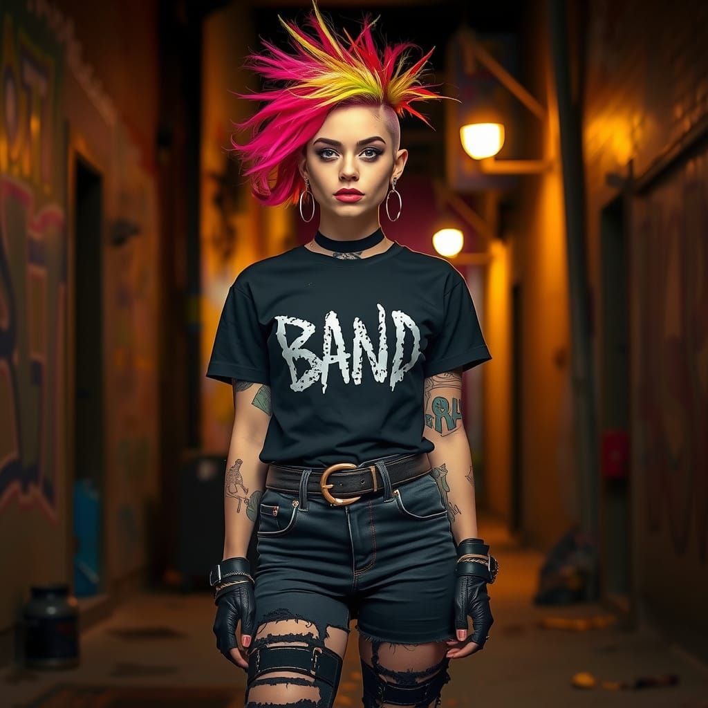 Gritty Urban Rebel in Alternative Punk Style