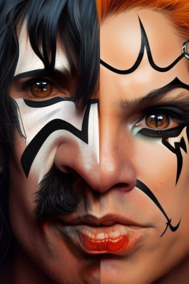 Kiss Band Portrait in Artgerm Style