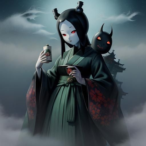 e-ukiyo Kaonashi no-face the haunting figure from spirited a...