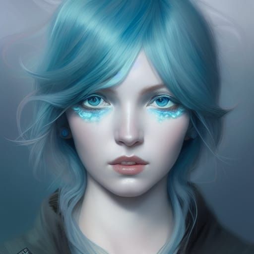 Detailed Ice Queen Portrait in Trending Art Style