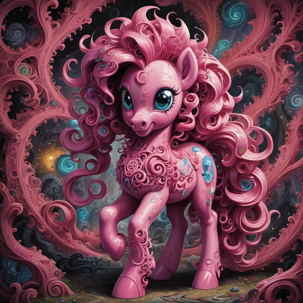 Fractal Pinkie Pie: Psychedelic Hyperreal Photo Art