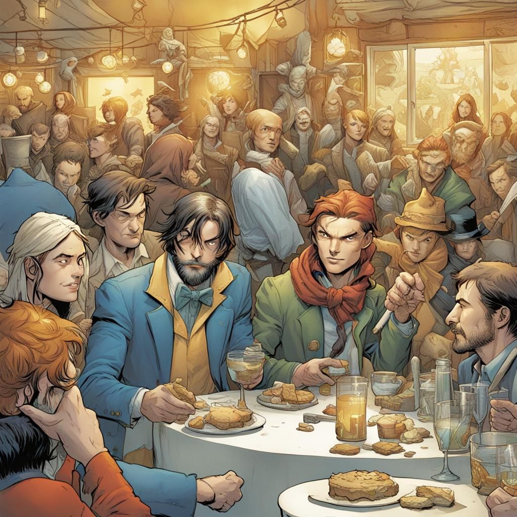 Fables Comic Party Scene