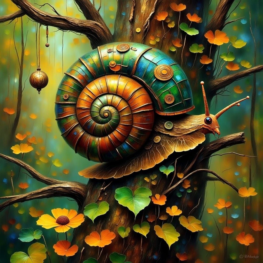 Steampunk Snail's Arboreal Ascent