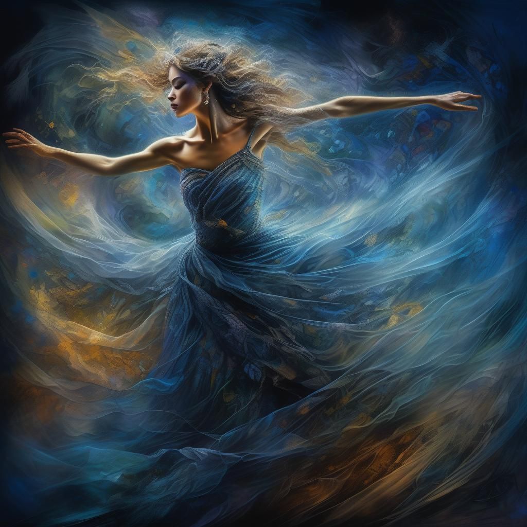 Whirlwind Dance: Ethereal Beauty in Motion