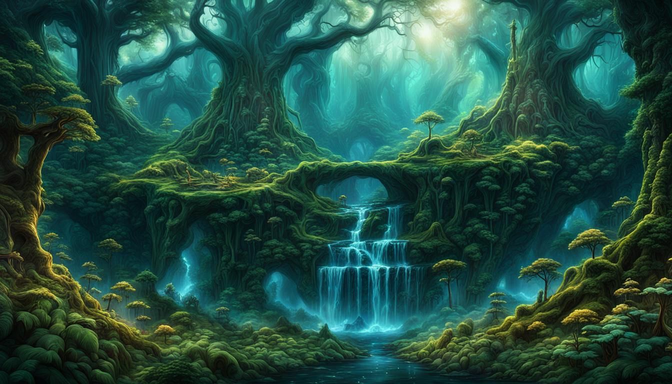 Enchanted Forest of Wonder: Digital Matte Painting