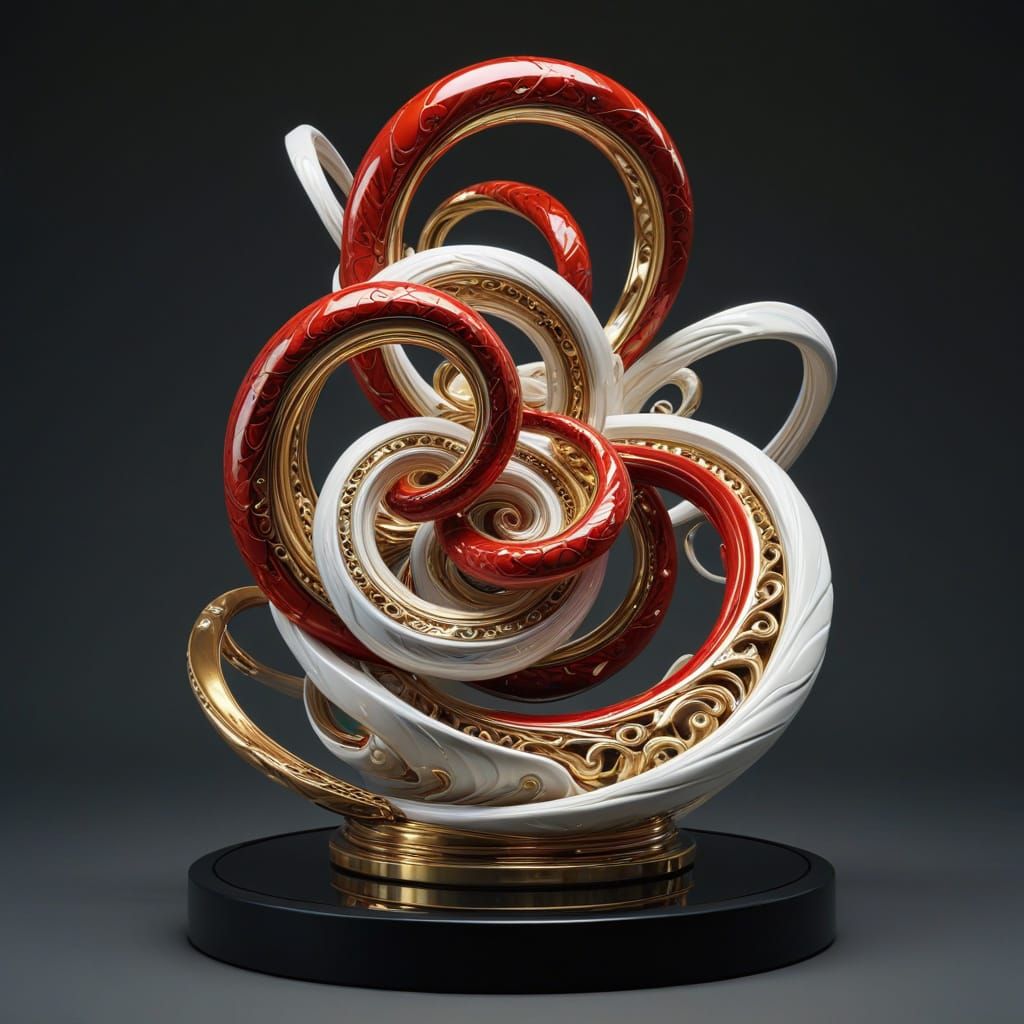 Hyperrealistic Sculpture of Reflected Glory